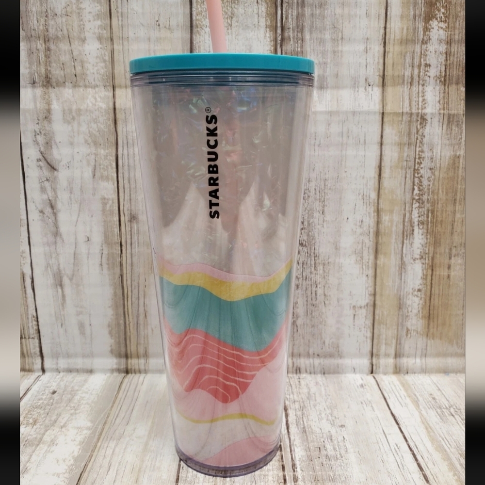 Starbucks 24oz Cold Cup Collectible Summer 2020, "Pastel Wave" Iridescent, New! - Picture 7 of 7